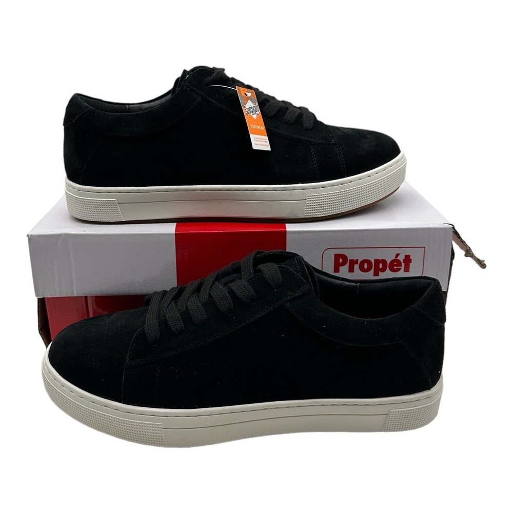 Propet Kenji Shoes Men's Size 8 W (E) Black Suede Durocloud Sneakers‎ MCA152S